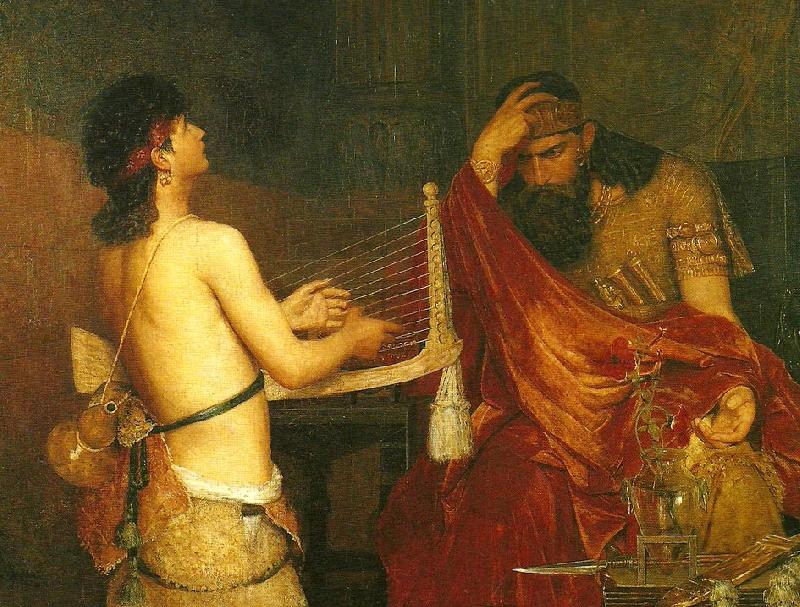 Ernst Josephson david och saul oil painting image